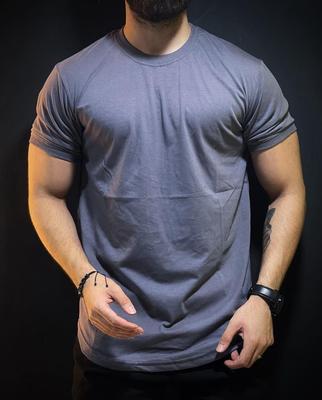 Men's Plain Black Jersey T-Shirt - 1 Pc Round Neck Style