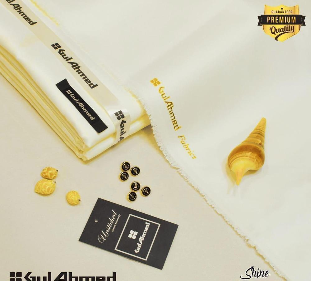 Men's Unstitched Cotton Satin Suit