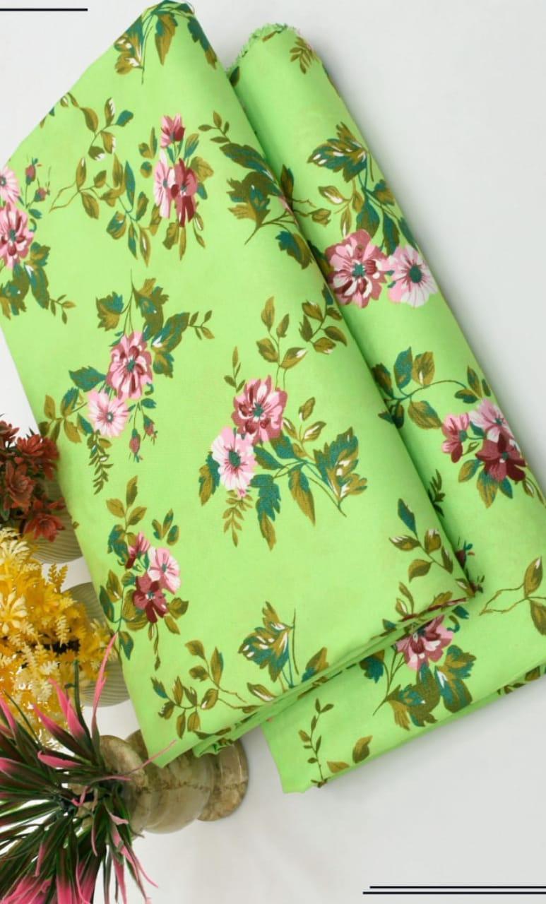 2 Pcs Women's Unstitched Printed Suit